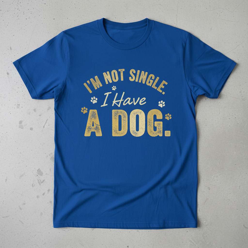 Im Not Single I Have A Dog Graphic T-Shirt, Funny Dog Lover Tee Gift