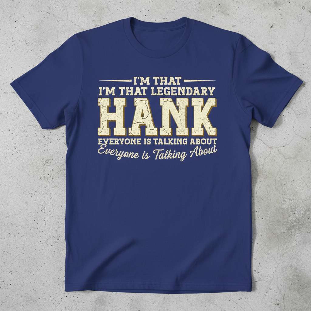 Im That Legendary Hank T-Shirt, Funny Birthday Tee Gift Idea