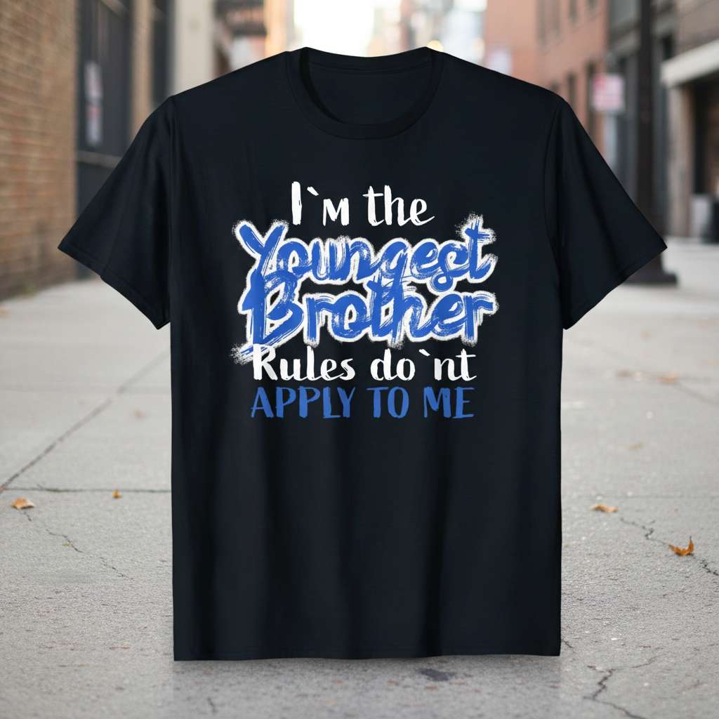 Im The Youngest Brother Rules Dont Apply To Me Graphic T-Shirt, Funny Birthday Tee