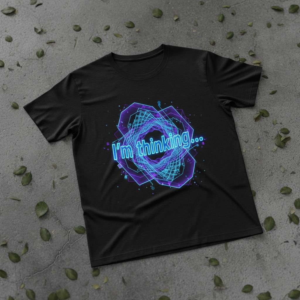 Im Thinking... Loading Buffering Graphic T-Shirt, Funny Tech Tee Gear