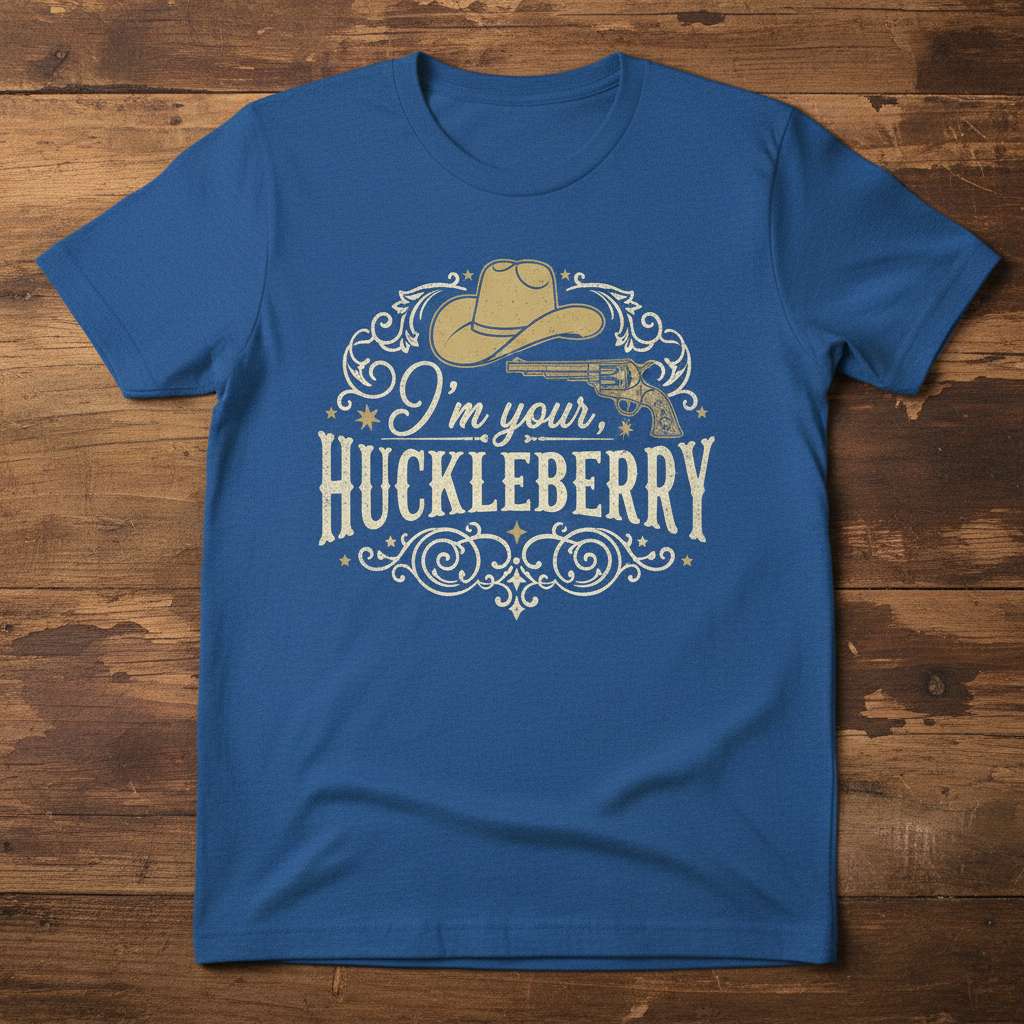 Im Your Huckleberry Graphic T-Shirt, Western Novelty Tee