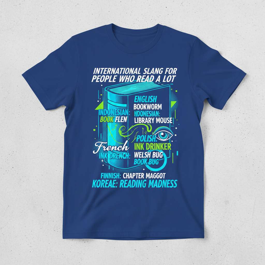 International Slang For People Who Read A Lot T-Shirt, Novelty Graphic Tee Gear