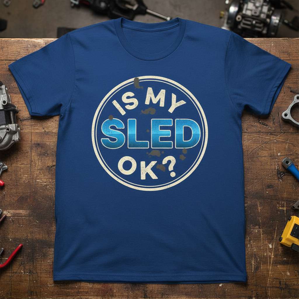 Is My Sled Ok- T-Shirt, Funny Sledding Tee Gift Idea