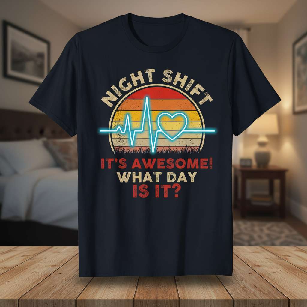 Its Awesome! What Day Is It- Retro Night Shift T-Shirt, Funny Nurse Tee Gift Idea