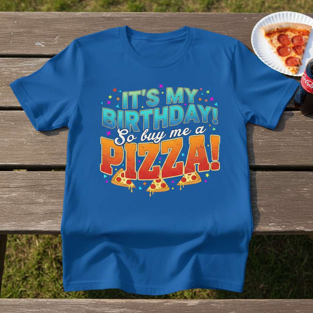 Its My Birthday! So Buy Me A Pizza! Funny Birthday T-Shirt, Pizza Tee Gift Idea