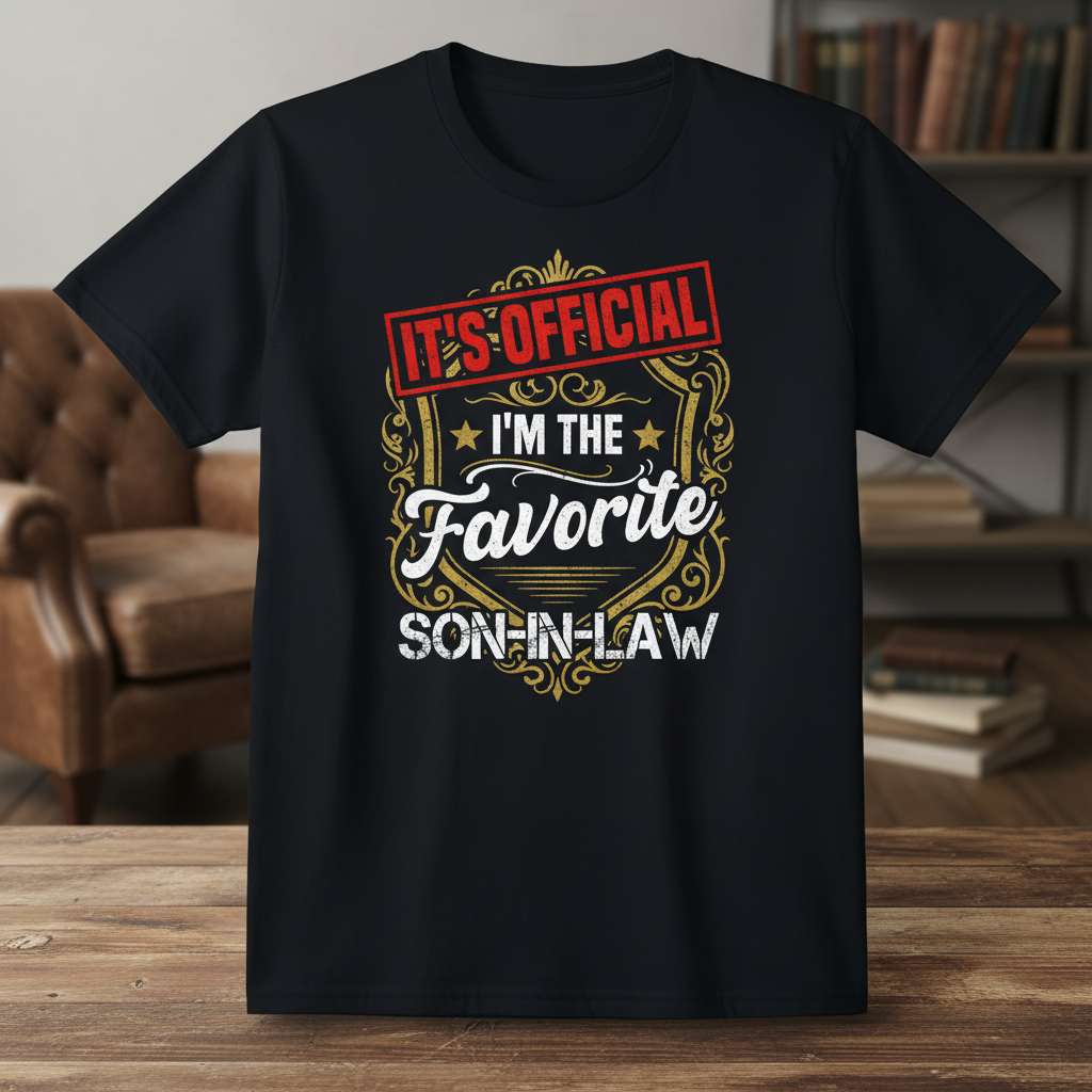 Its Official Im The Favorite Son-In-Law T-Shirt, Funny Gift Idea Tee