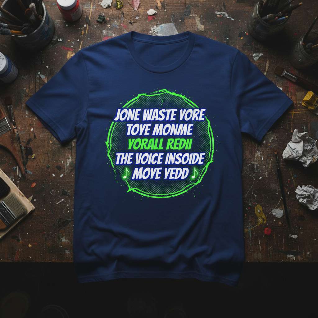 Jone Waste Yore Toye Monme Yorall Redii The Voice Insoide Move Yedd Graphic T-Shirt, Novelty Tee Gift Idea
