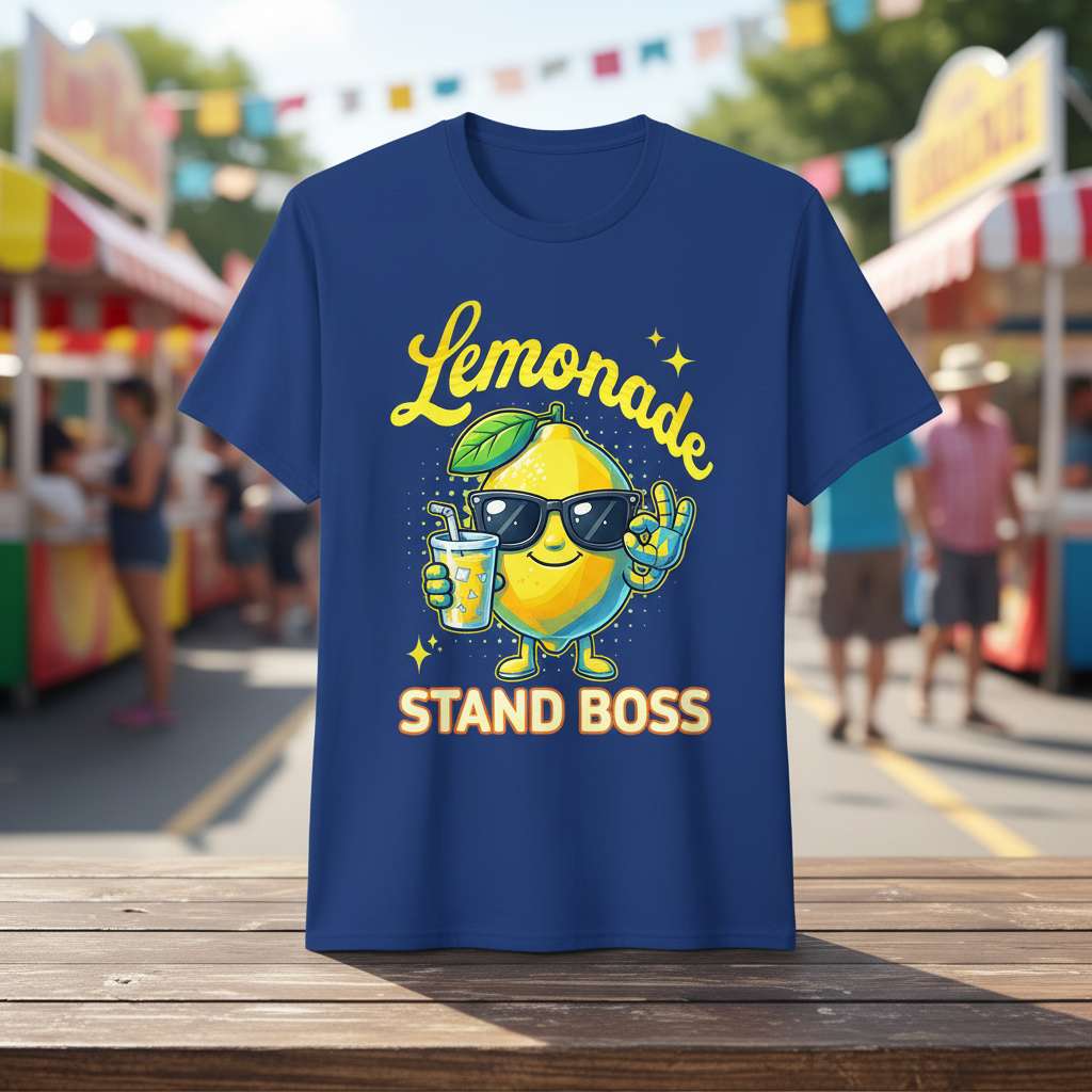 Lemonade Stand Boss Graphic T-Shirt, Funny Summer Tee
