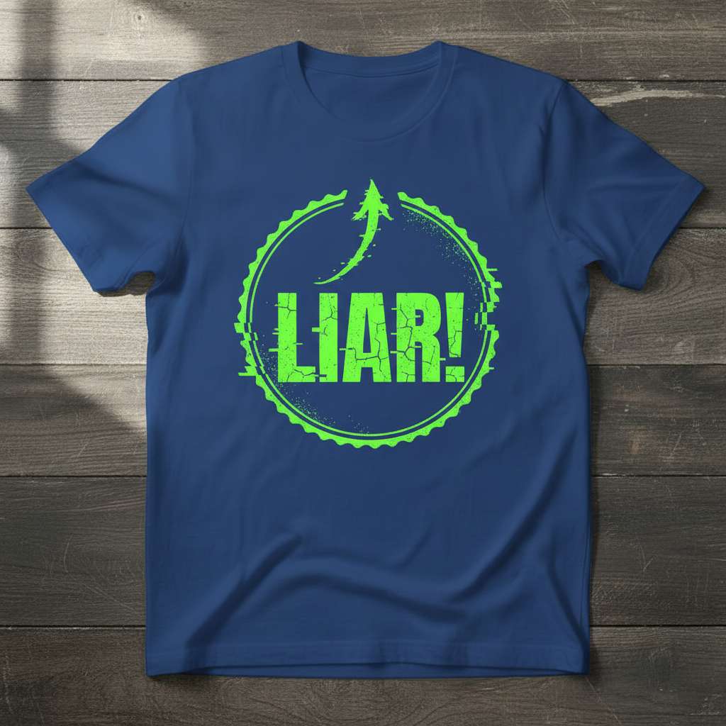 Liar! Distressed Graphic T-Shirt, Funny Novelty Tee