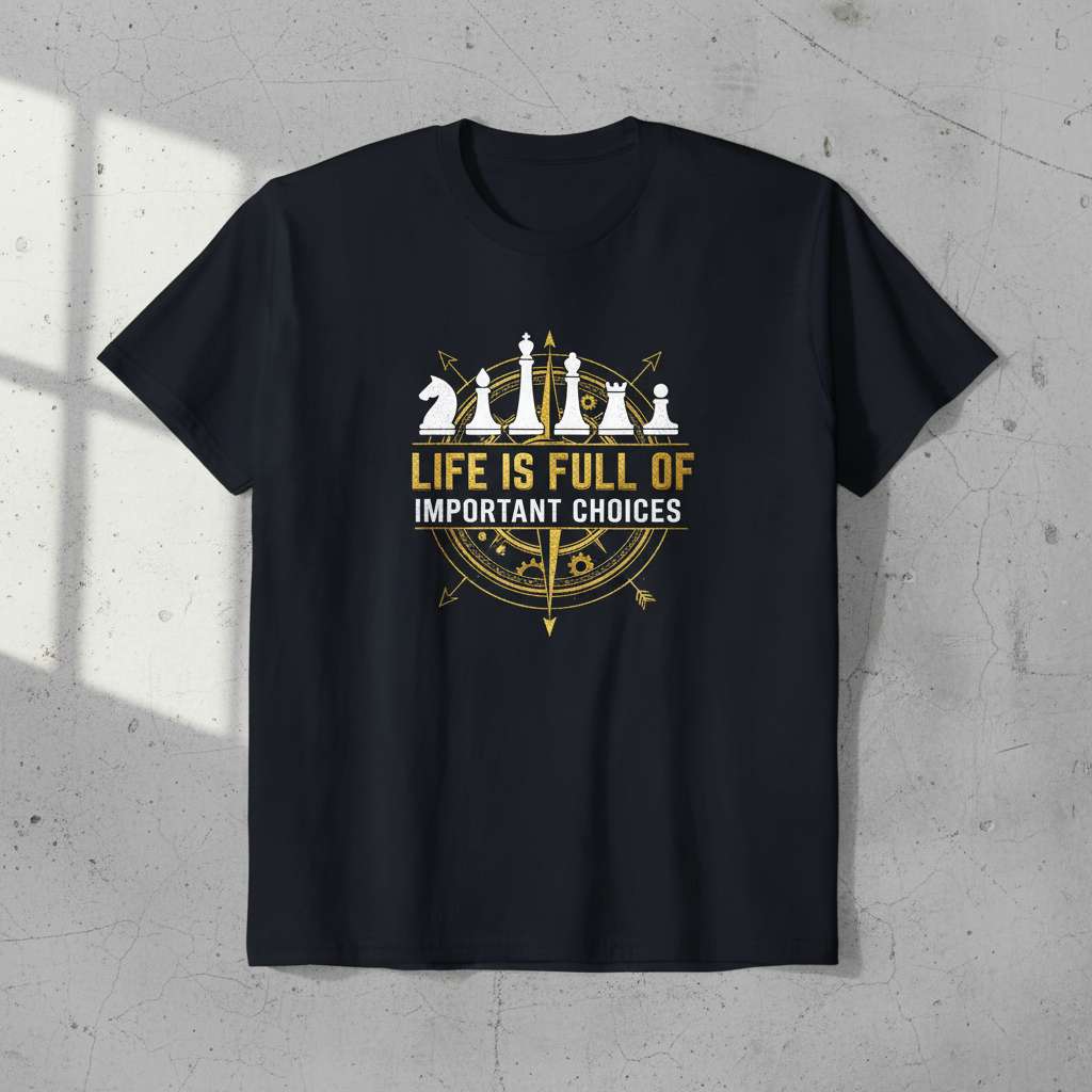Life Is Full Of Important Choices T-Shirt, Chess Graphic Tee Gift Idea
