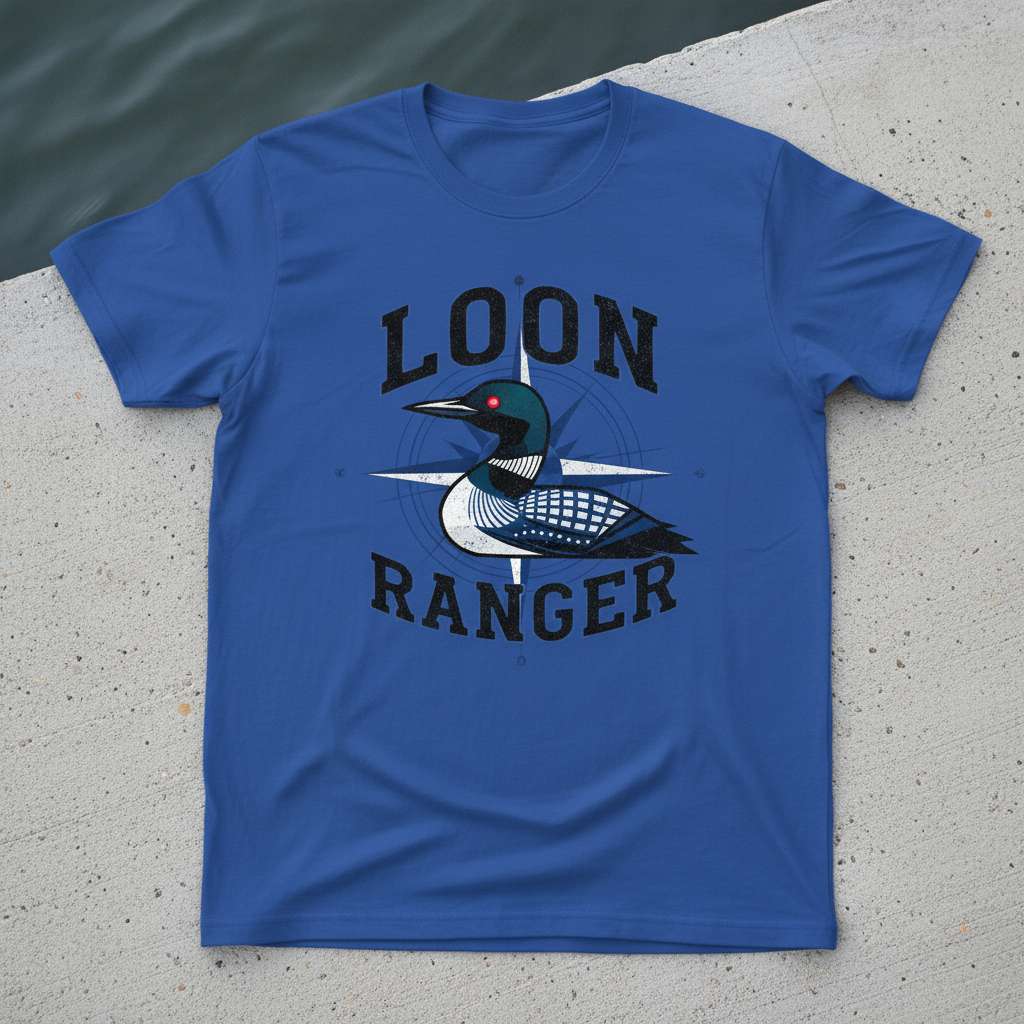 Loon Ranger Graphic T-Shirt, Funny Birding Tee Gift Idea