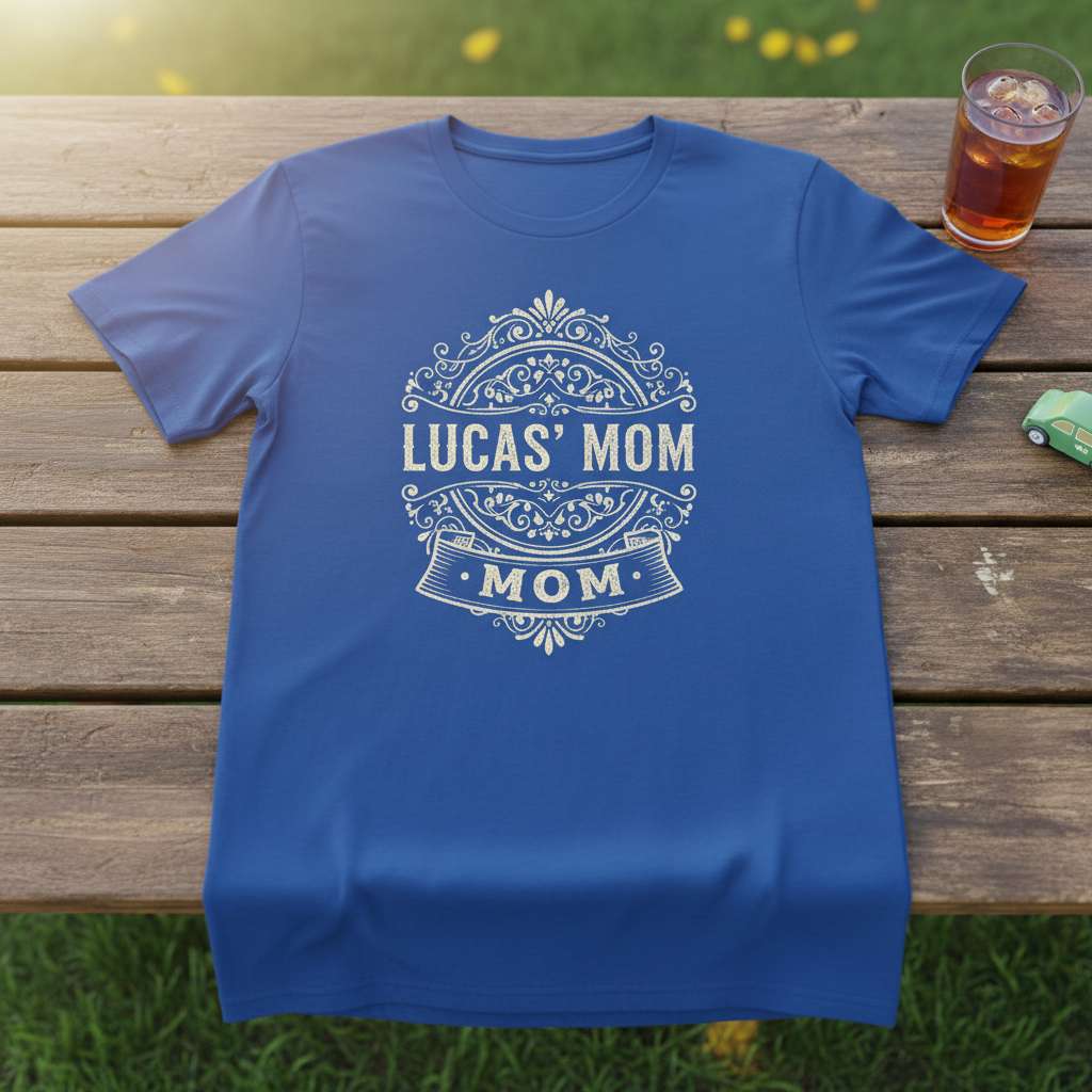 Lucas Mom Mom T-Shirt, Personalized Gift Tee Idea
