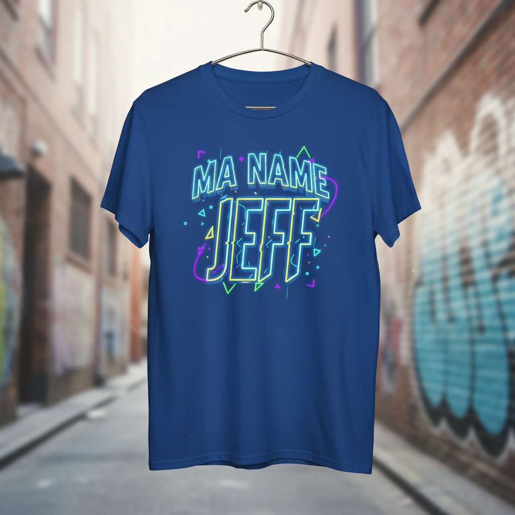 Ma Name Jeff Graphic T-Shirt, Funny Novelty Tee Gift Idea