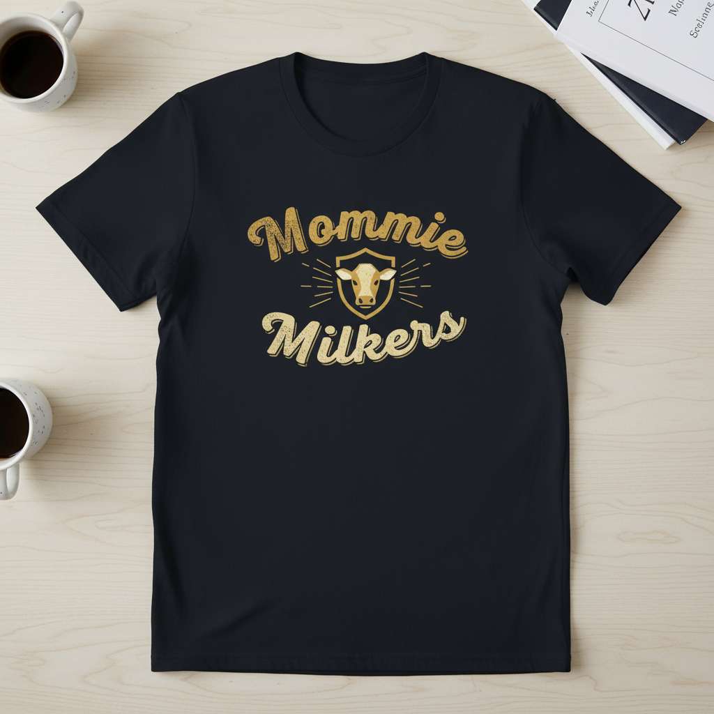 Mommie Milkers Graphic T-Shirt, Funny Mom Tee Gift Idea