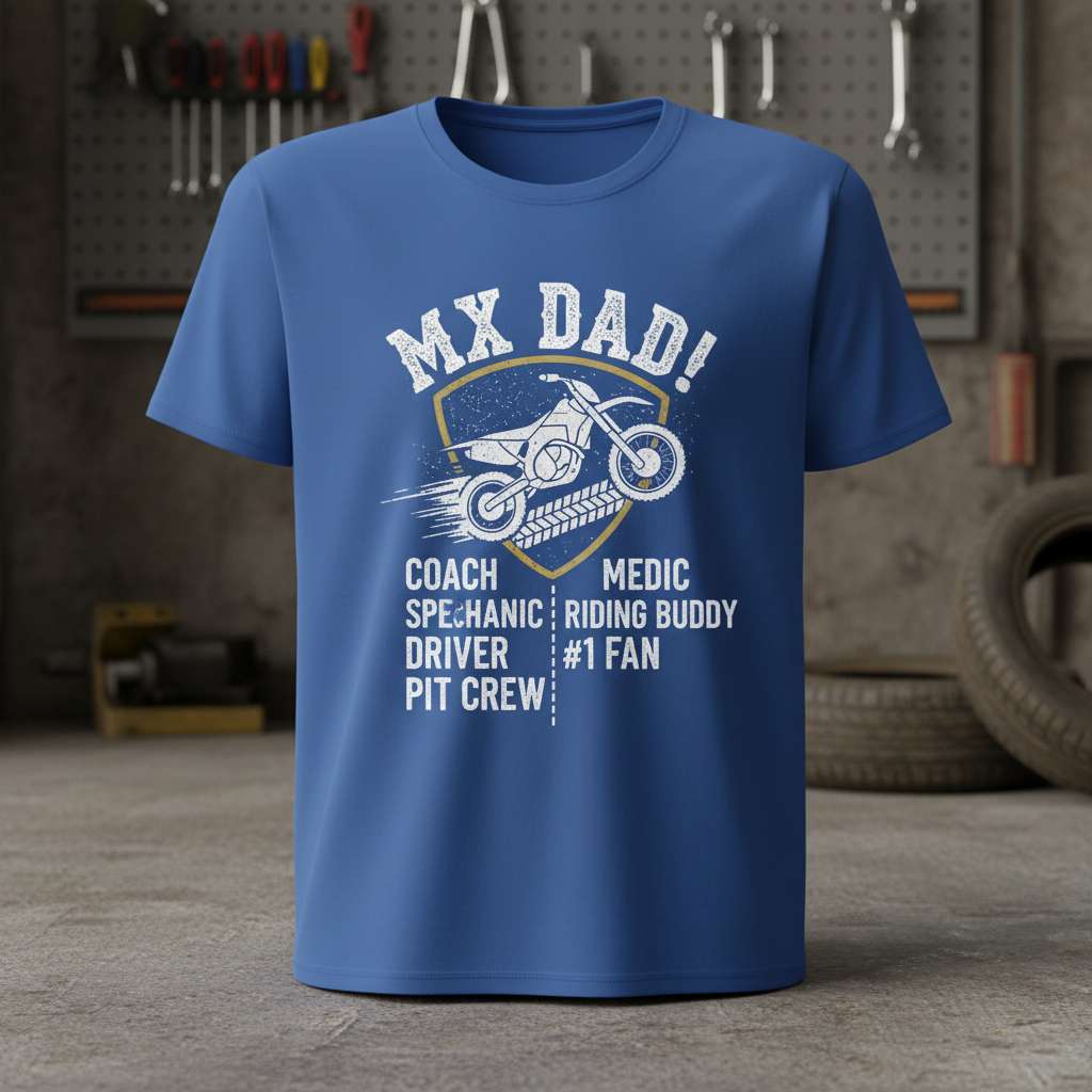 Mx Dad Graphic T-Shirt, Motocross Dad Tee Gift Idea