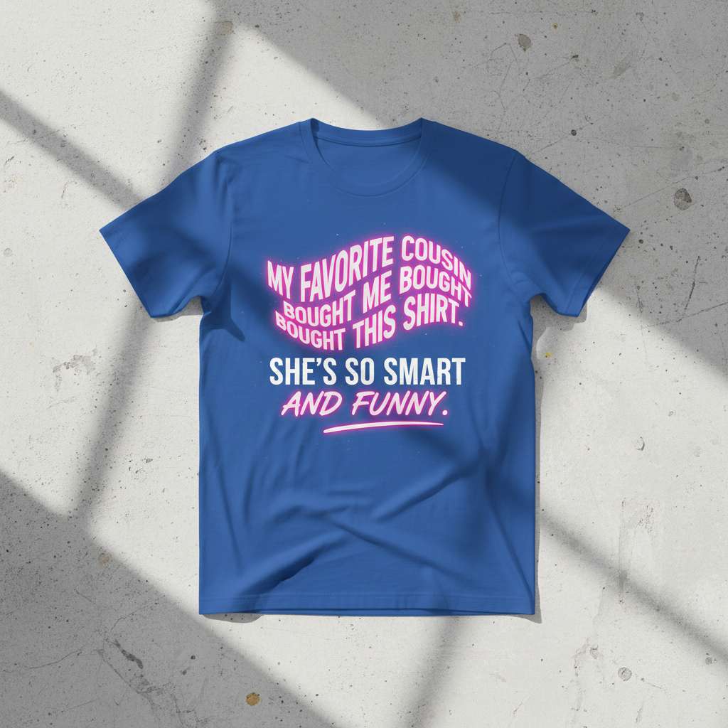 My Favorite Cousin Bought Me This Shirt Shes So Smart And Funny Graphic T-Shirt, Cute Cousin Tee Gift