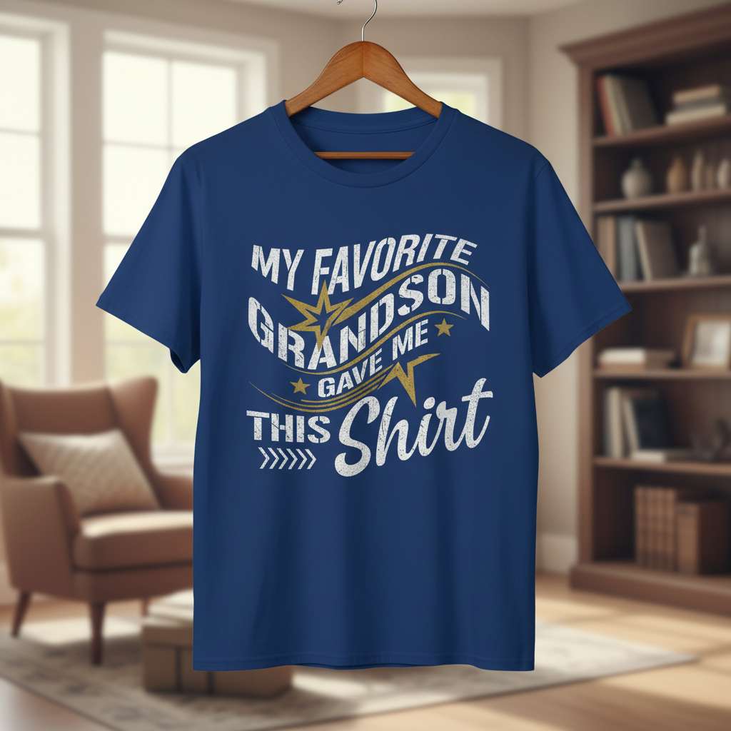 My Favorite Grandson Gave Me This Shirt Graphic T-Shirt, Grandparent Tee Gift Idea