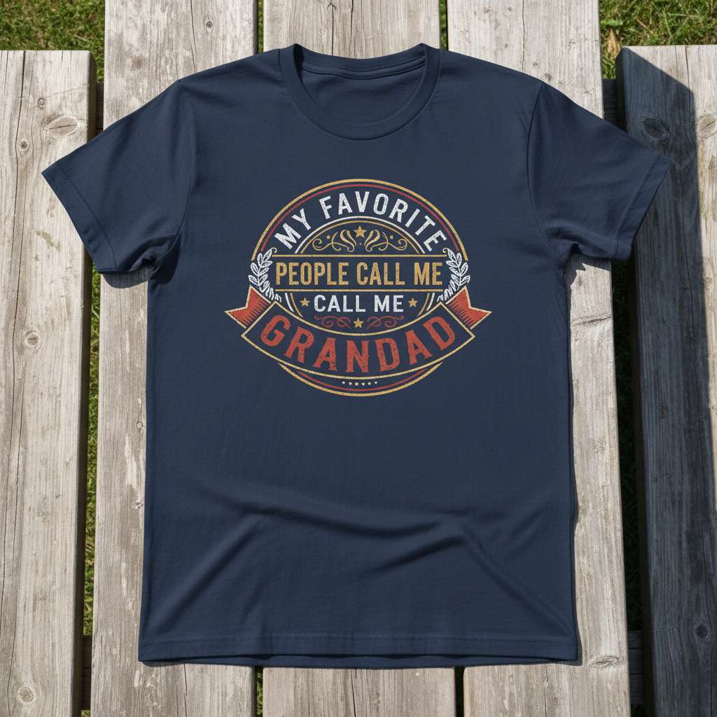 My Favorite People Call Me Grandad Graphic T-Shirt, Funny Birthday Tee Gift Idea