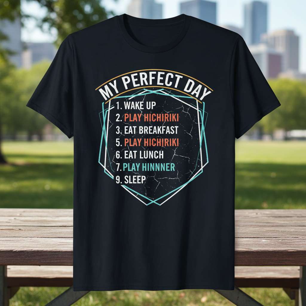 My Perfect Day Play Hichiriki Funny Graphic T-Shirt, Music Lover Tee Present