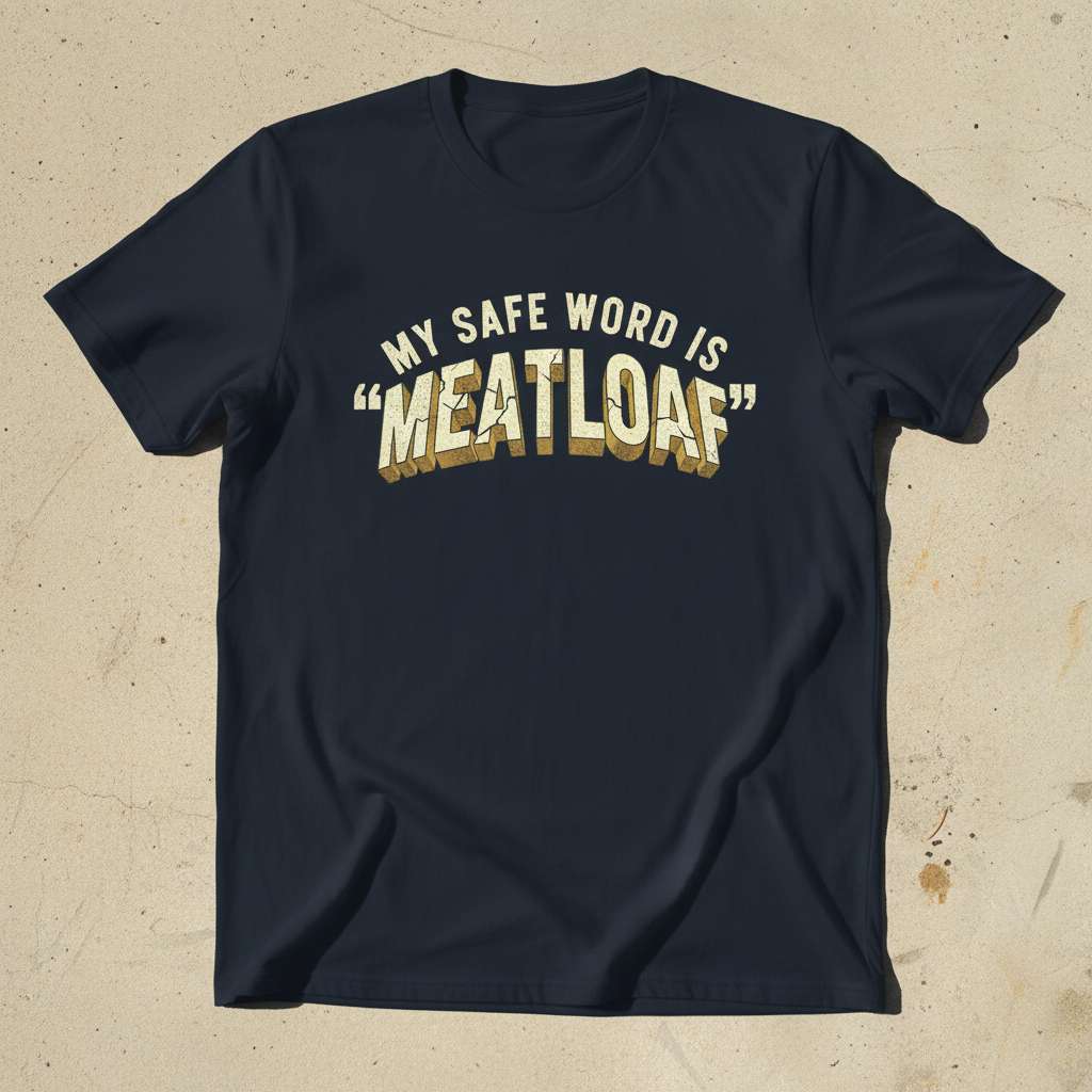 My Safe Word Is Meatloaf Graphic T-Shirt, Funny Dad Tee Gift Idea