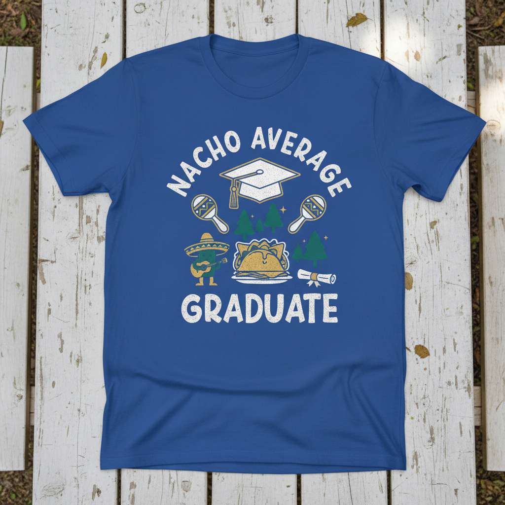 Nacho Average Graduate T-Shirt, Funny Graduation Tee Gift Idea