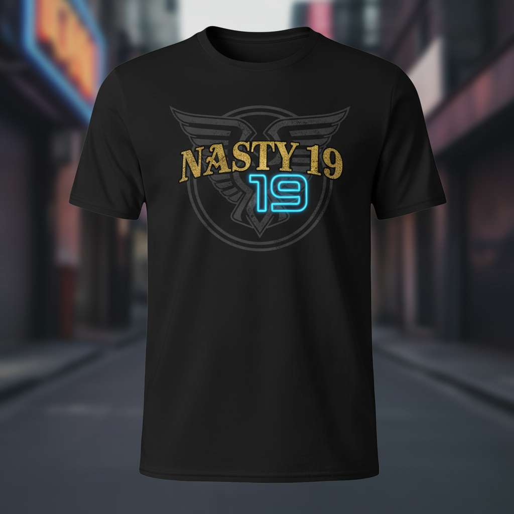 Nasty 19 Graphic T-Shirt, Cool Squad Tee Gift