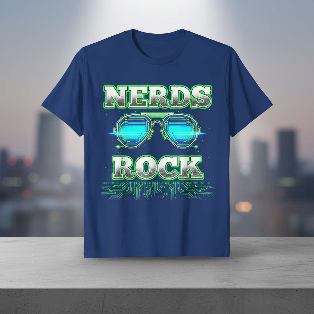 Nerds Rock T-Shirt, Graphic Tech Tee Gift Idea