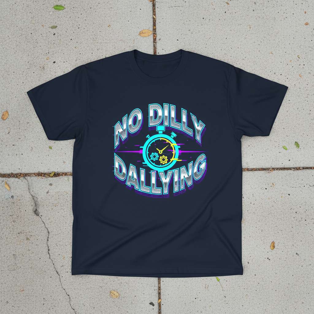 No Dilly Dallying Graphic T-Shirt, Funny Motivational Tee