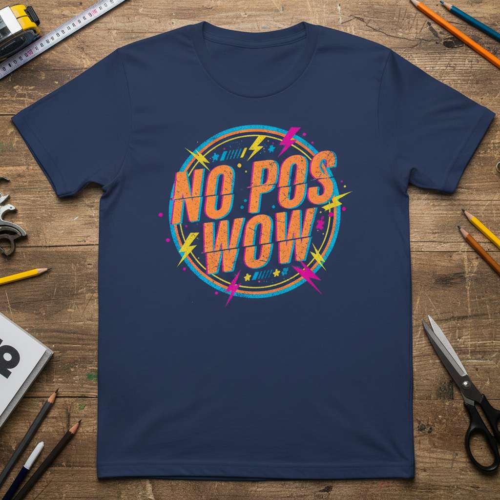 No Pos Wow Graphic T-Shirt, Bold Statement Tee Outfit