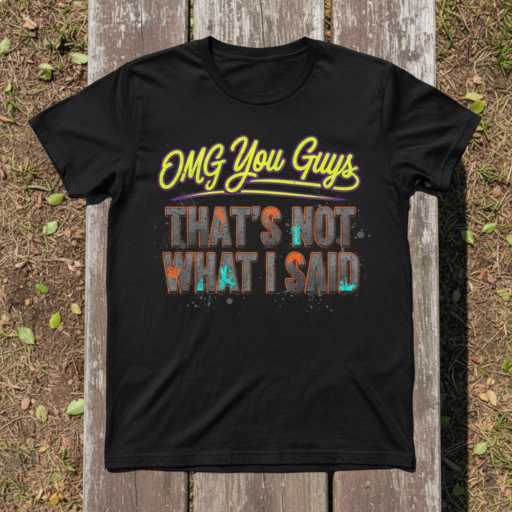 Ohm You Guys Thats Not What I Said Graphic T-Shirt, Funny Novelty Tee