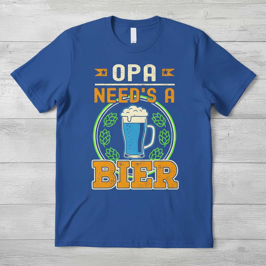 Opa Needs A Bier T-Shirt, Funny Oktoberfest Graphic Tee Idea