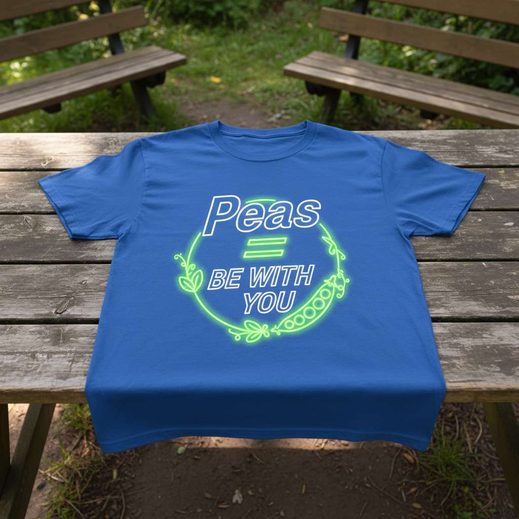 Peas Be With You Graphic T-Shirt, Funny Novelty Tee