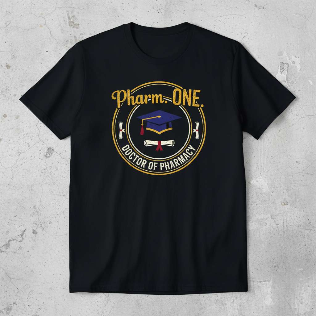 Pharm One Doctor of Pharmacy T-Shirt, Graduate Tee Gift Idea