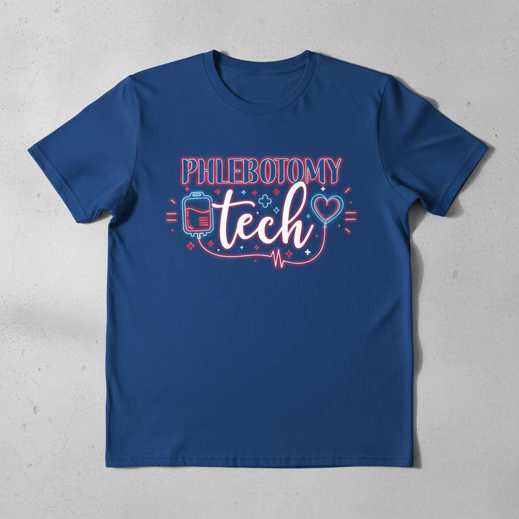 Phlebotomy Tech Graphic T-Shirt, Funny Medical Tee Gift Idea