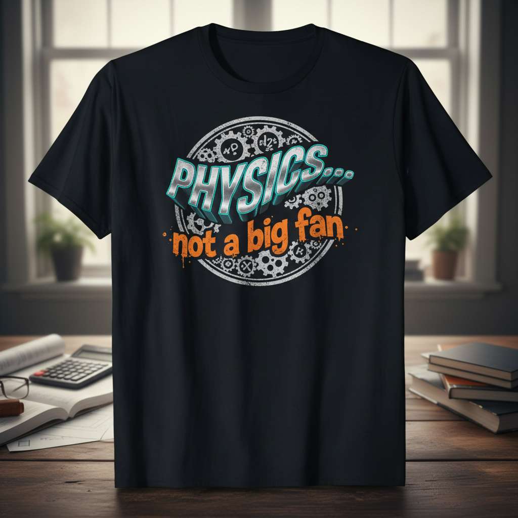 Physics... Not a Big Fan Graphic T-Shirt, Funny Tee Gift Idea