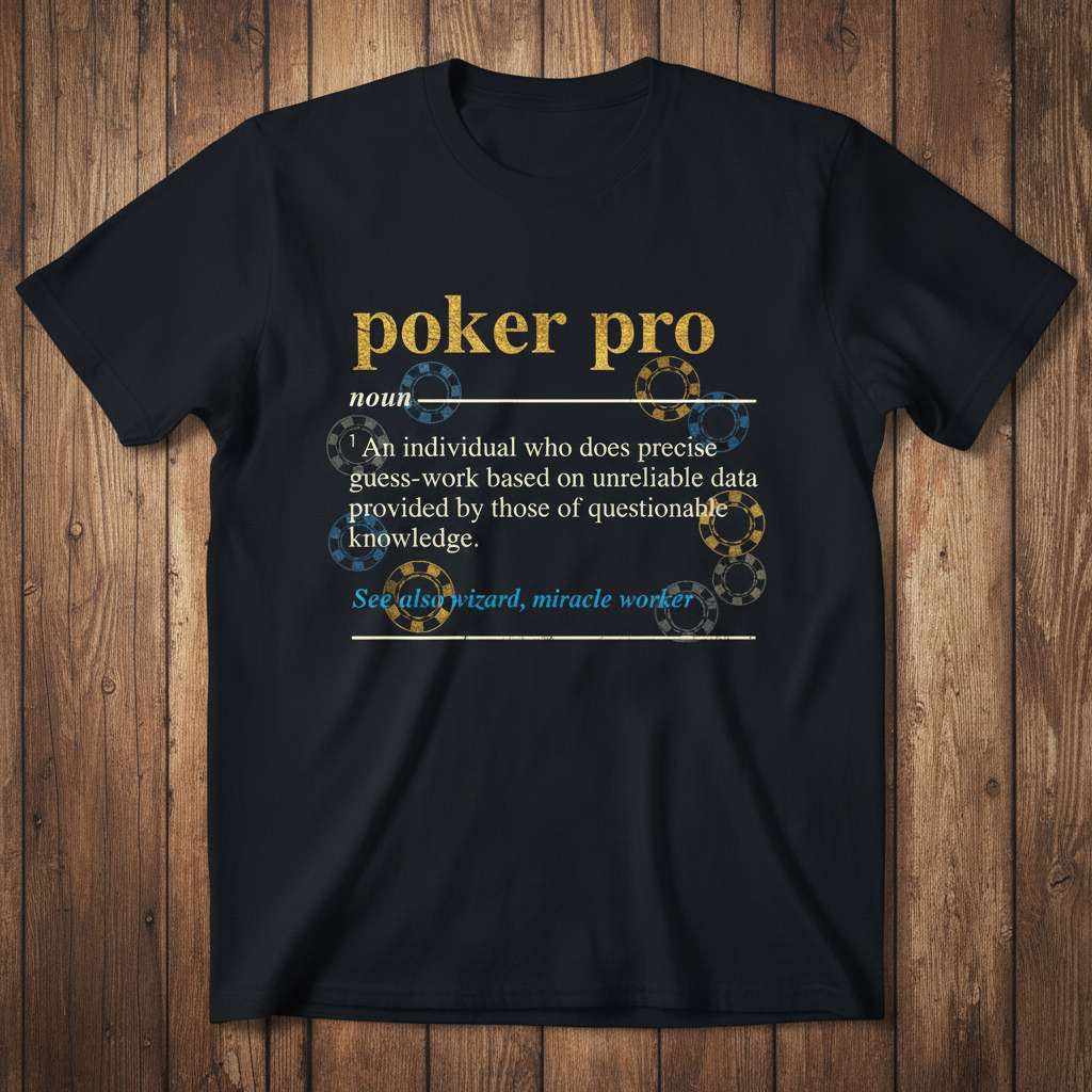 Poker Pro Definition Graphic T-Shirt, Funny Birthday Tee Gift Idea