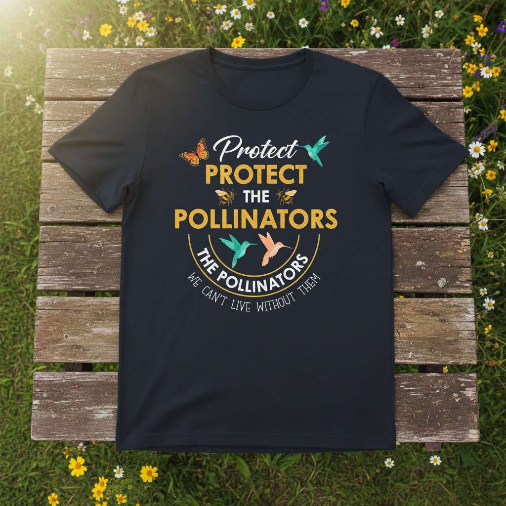 Protect The Pollinators We Cant Live Without Them Graphic T-Shirt, Bee Lover Tee Gift Idea