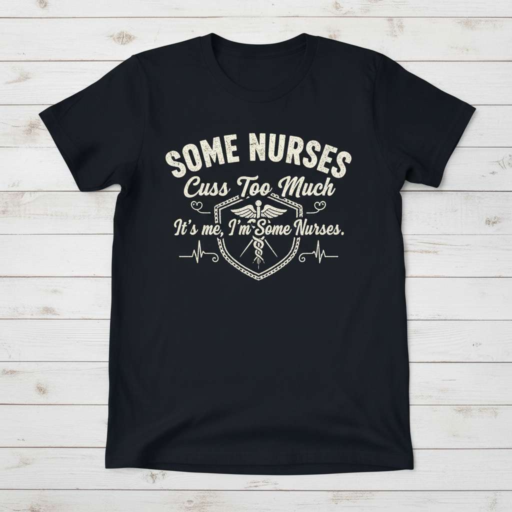 Some Nurses Cuss Too Much Its Me Im Some Nurses T-Shirt, Funny Nurse Tee Gift Idea