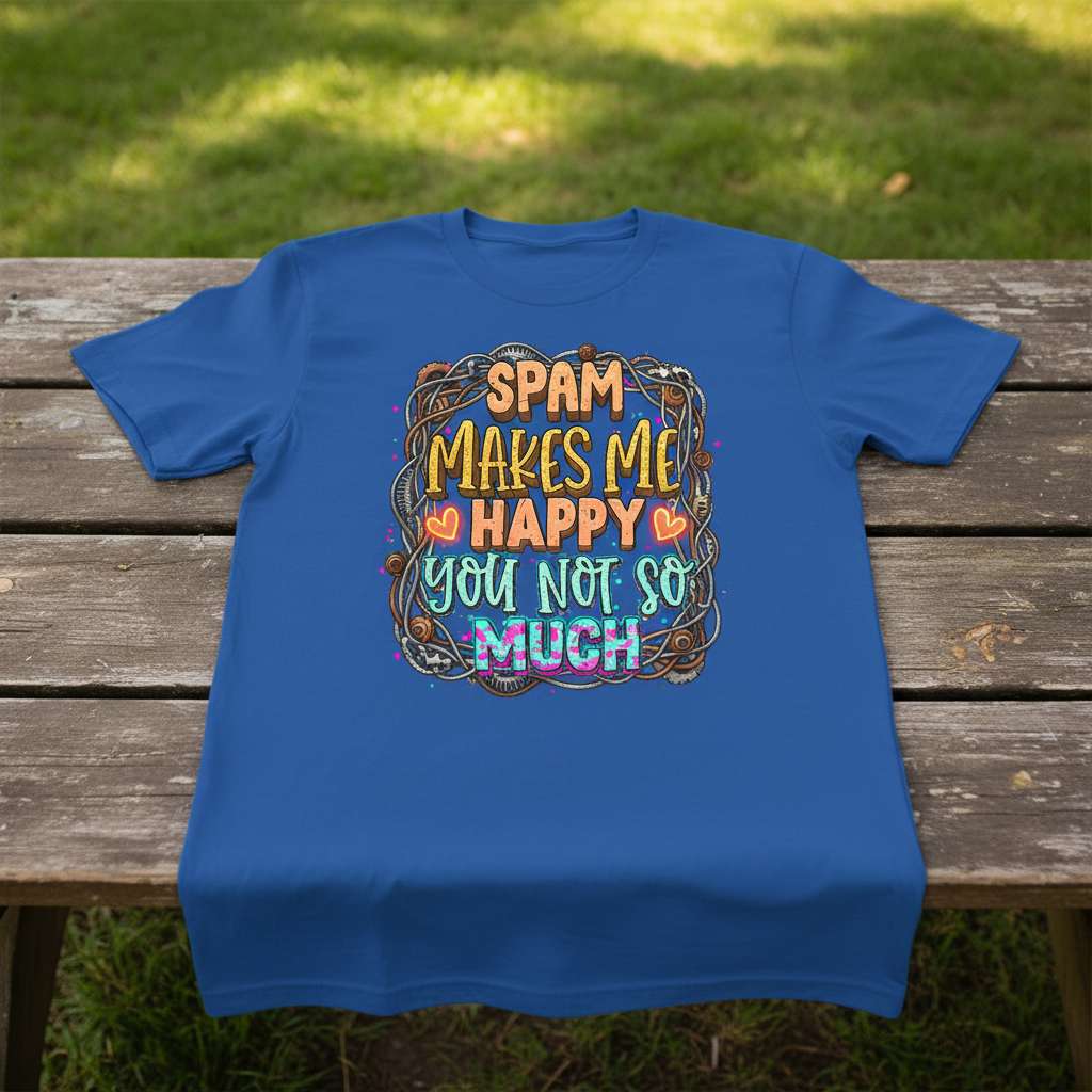 Spam Makes Me Happy You Not So Much Graphic T-Shirt, Funny Novelty Tee