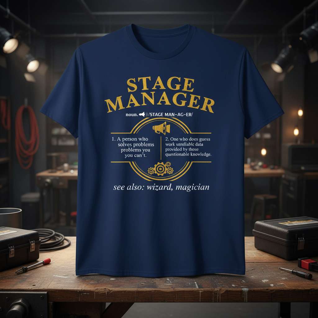 Stage Manager Definition Funny Stage Manager T-Shirt Gift Idea