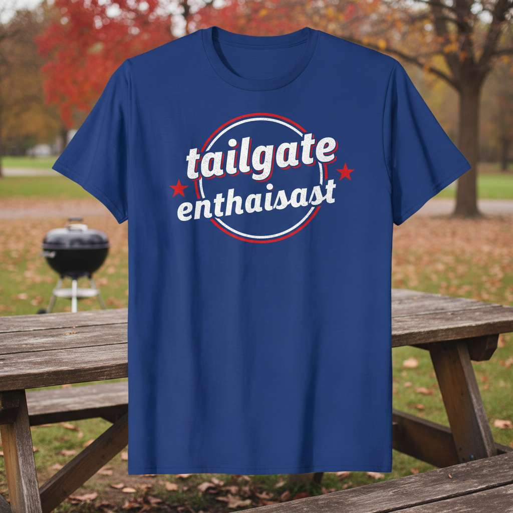 Tailgate Enthusiast Graphic T-Shirt, Funny Tailgate Tee Gift Idea
