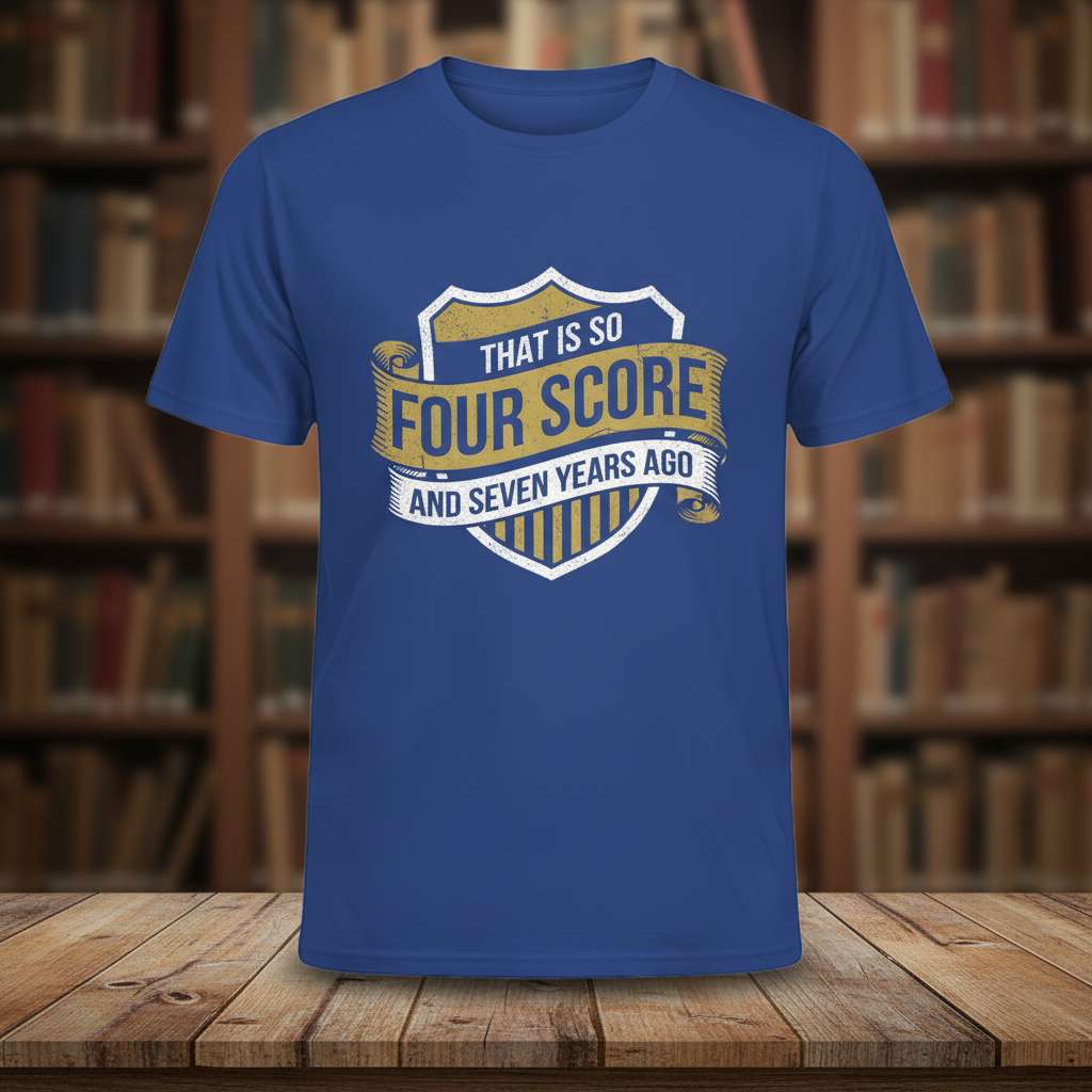 That Is So Four Score And Seven Years Ago T-Shirt, Funny History Tee Gift Idea