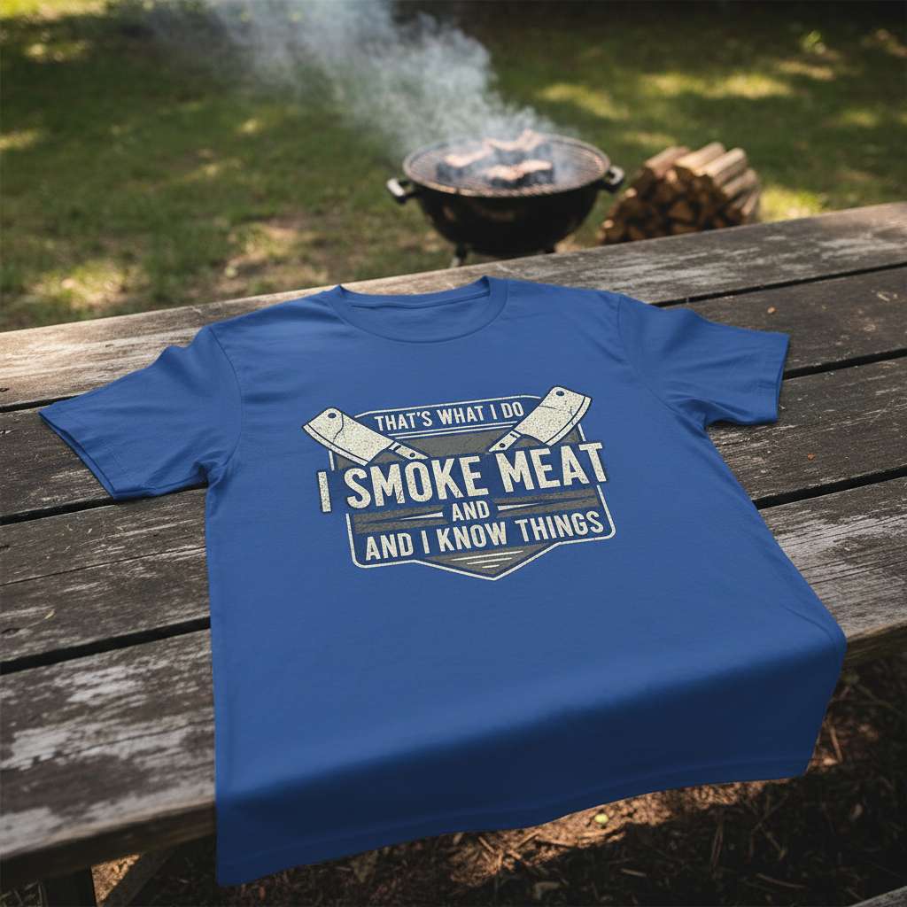 Thats What I Do I Smoke Meat And I Know Things Vintage T-Shirt, Funny Tee Gear