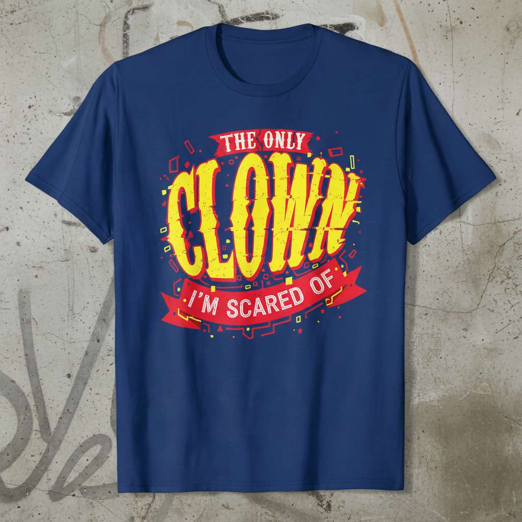 The Only Clown Im Scared Of Graphic T-Shirt, Funny Fear Tee Gift Idea
