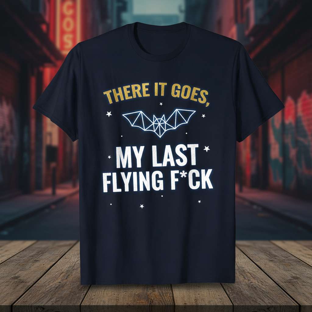 There It Goes My Last Flying F-ck Graphic T-Shirt, Funny Novelty Tee