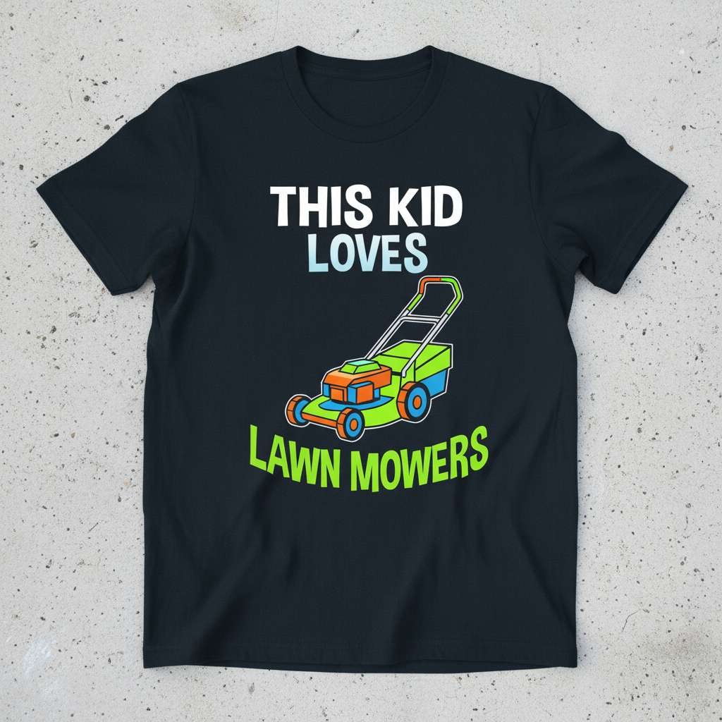 This Kid Loves Lawn Mowers T-Shirt, Funny Gift Idea Tee