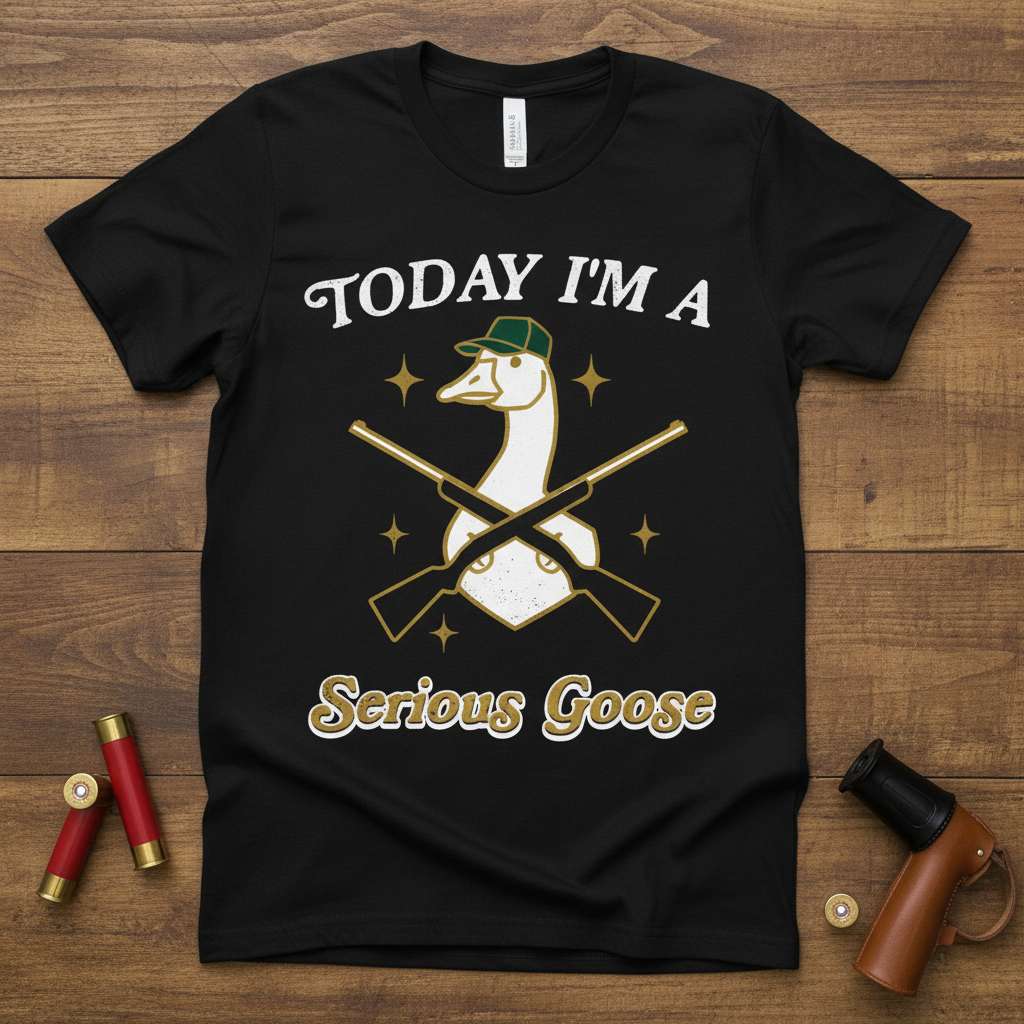 Today Im A Serious Goose T-Shirt, Funny Hunting Tee Merch