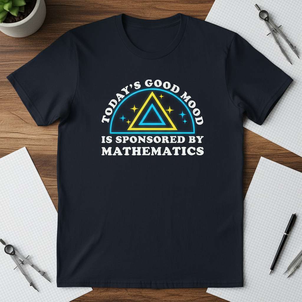 Todays Good Mood Is Sponsored By Mathematics Graphic T-Shirt, Math Lover Tee Gift Idea