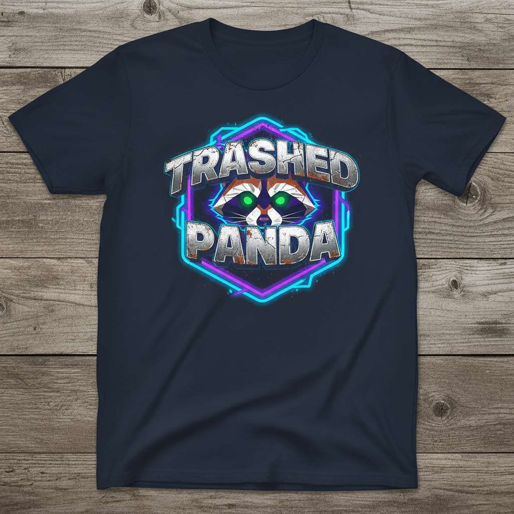 Trashed Panda Graphic T-Shirt, Funny Raccoon Tee Outfit