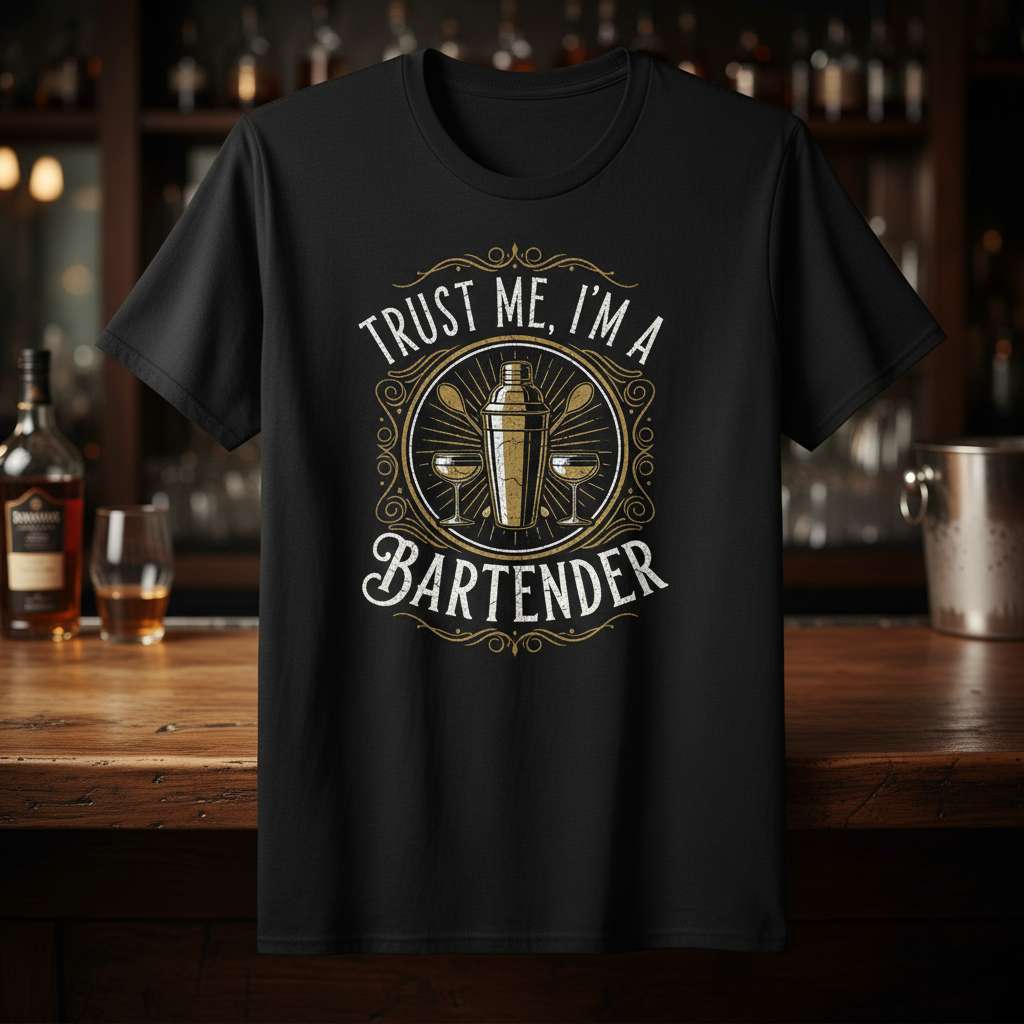 Trust Me, Im A Bartender Vintage Distressed T-Shirt, Novelty Tee Idea